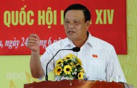 Trưởng đoàn ĐBQH tỉnh Lê Kim Toàn trả lời ý kiến của cử tri.